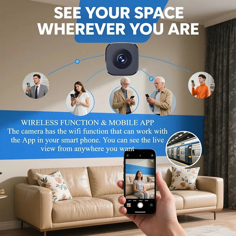 Mini Caméra De Sécurité Wi-Fi 4K Avec Vision Nocturne